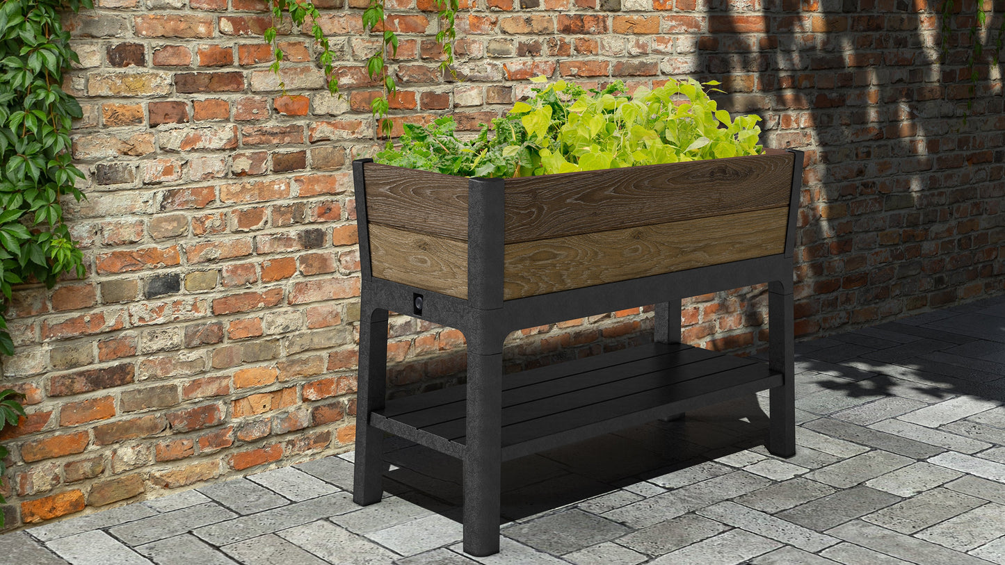 PRE ORDER: NOV. - Keter Signature Elevated Garden Bed - Walnut Look