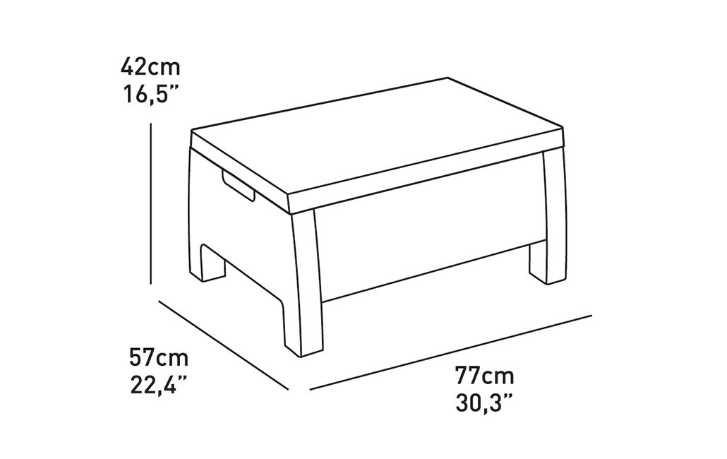 Keter Corfu 100L Storage Table