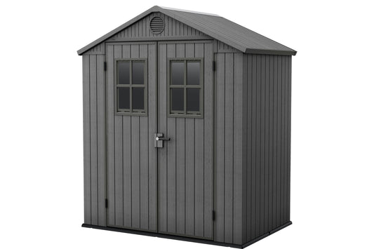 PRE ORDER: SEP. - Keter Darwin 6x4 Garden Shed - Grey (1.9 x 1.2m)
