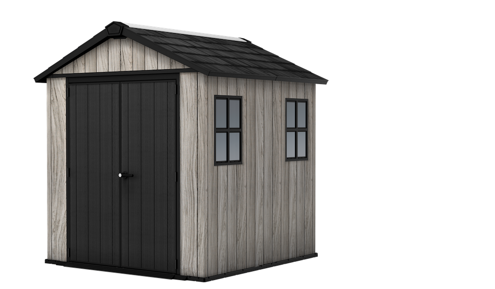 PRE ORDER: OCT. - Keter Apex Shed 7.5x7 -Stormgrey Look (2.3 x 2.2m)