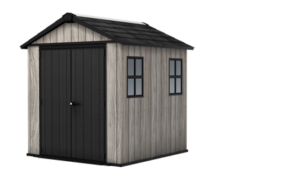 PRE ORDER: OCT. - Keter Apex Shed 7.5x7 -Stormgrey Look (2.3 x 2.2m)