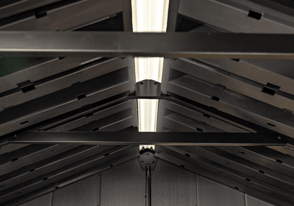 PRE ORDER: OCT. - Keter Apex Shed 7.5x13 - Walnut Look (2.3 x 4.0m)