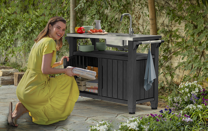 Keter Unity XL BBQ Entertainment Unit with Sink
