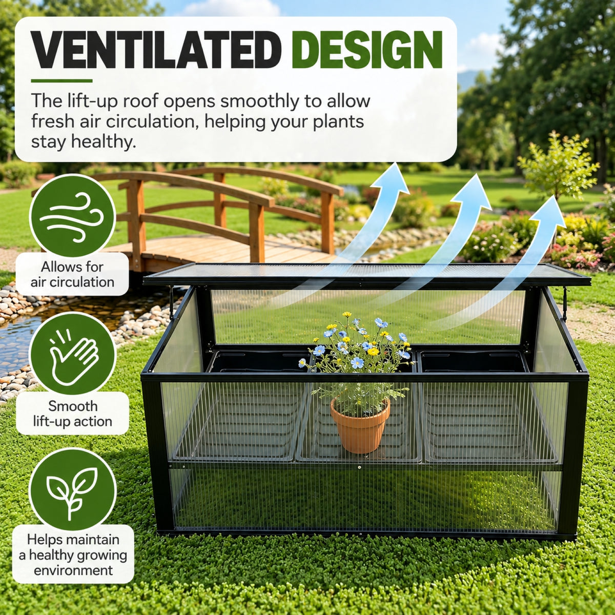 LS Cold Frame with Seedling Trays