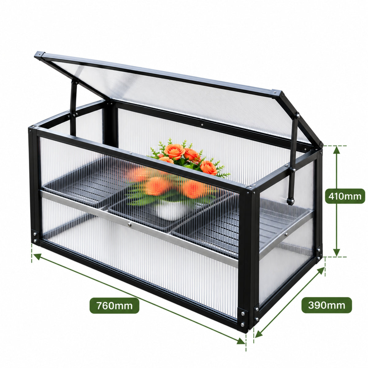 LS Cold Frame with Seedling Trays