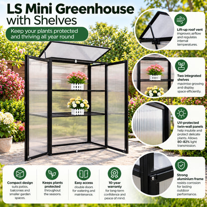 LS Mini Greenhouse with Shelves