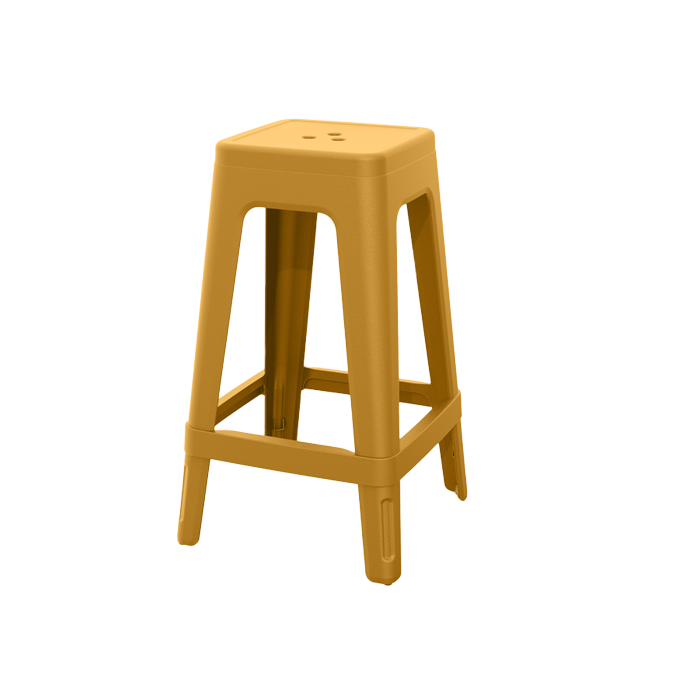 PRE ORDER: OCT. - Keter Lucca Indoor/Outdoor Bar Stool - Amber Yellow