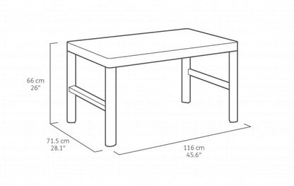 Keter Claire 5 Seater Set with Lyon Table & Storage