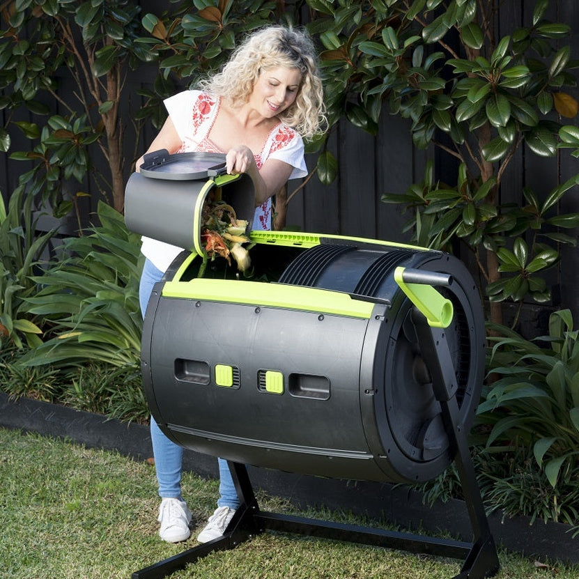 245L MAZE Compost Tumbler (Mega Bundle, 9L caddy)