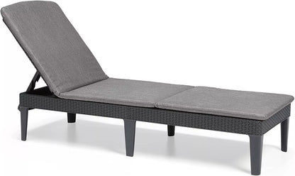 PRE ORDER: SEP. - Keter Jaipur Outdoor Sun Lounger with Cushion - 2 Pack