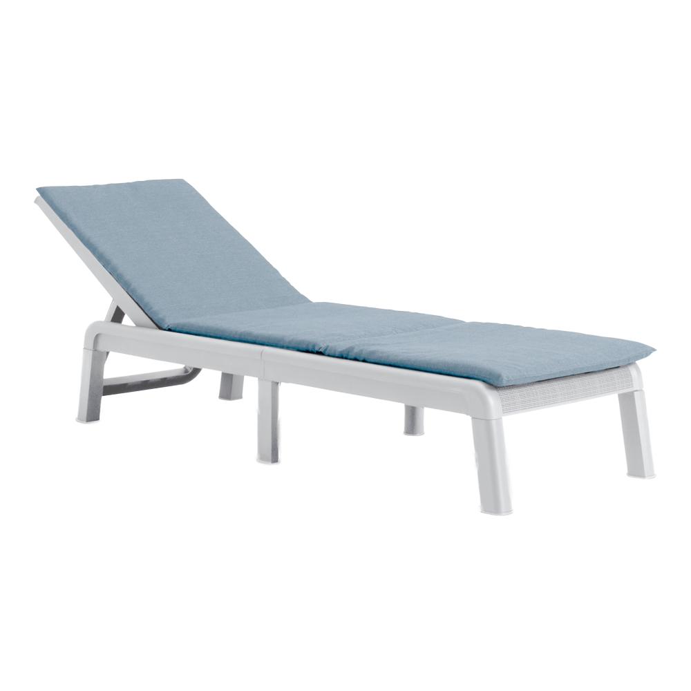 PRE ORDER: SEP. - Keter Mallorca Outdoor Sun Lounger with Cushions - White