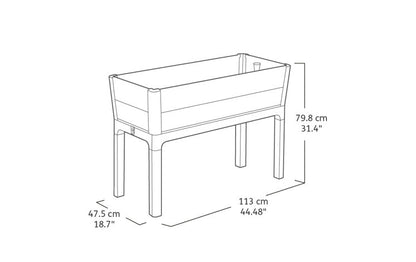 PRE ORDER: NOV. - Keter Darwin Raised Garden Bed - Grey