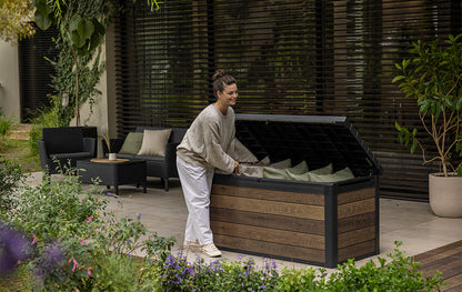 PRE ORDER: OCT. - Keter Signature 570L Storage Box - Walnut Look