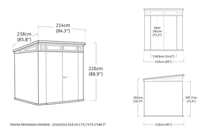 PRE ORDER: SEP. - Keter Cortina Garden Shed 7x7 (2.2 x 2.2m)