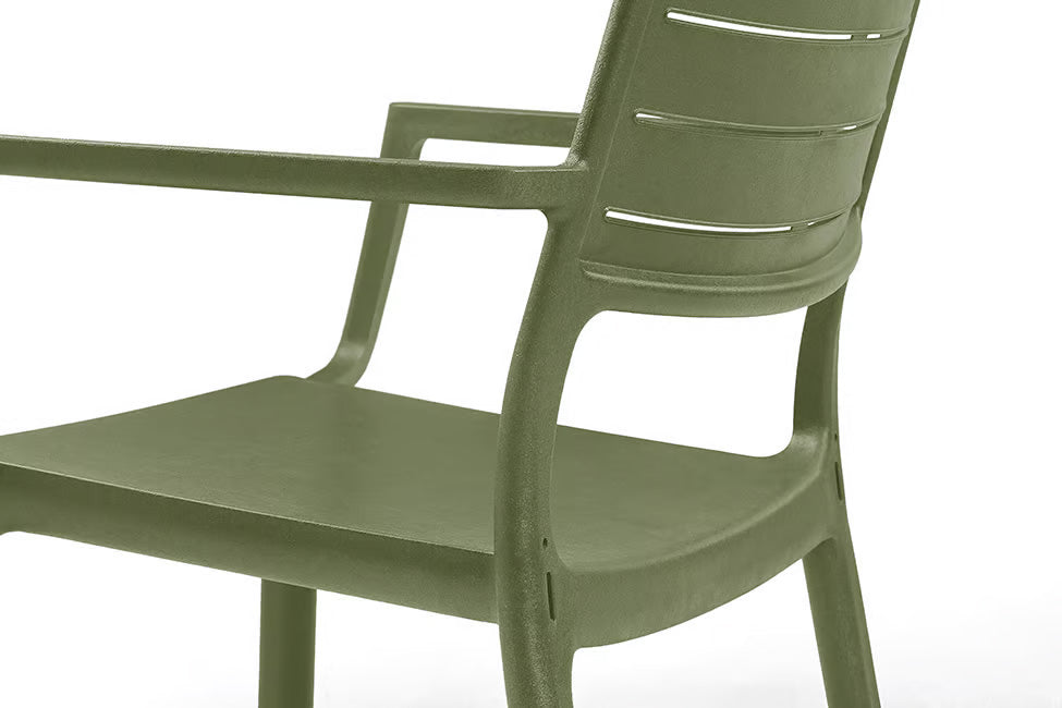 PRE ORDER: SEP. - Keter Metaline Metal Look Dining Chair: Green - 6 Pack