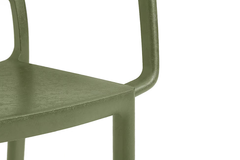 PRE ORDER: SEP. - Keter Metaline Metal Look Dining Chair: Green - 6 Pack