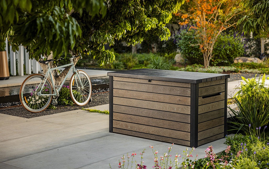 PRE ORDER: OCT. - Keter Signature 870L Storage Box - Walnut Look