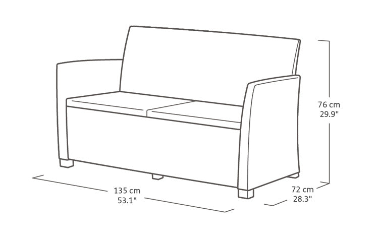 Keter Mia Outdoor Lounge Set - Graphite