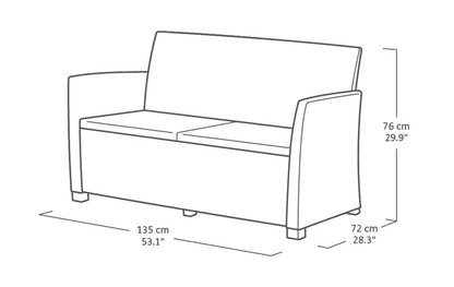 Keter Mia Outdoor Lounge Set - Graphite