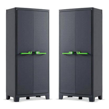 2 x Keter Moby High Storage Cabinets