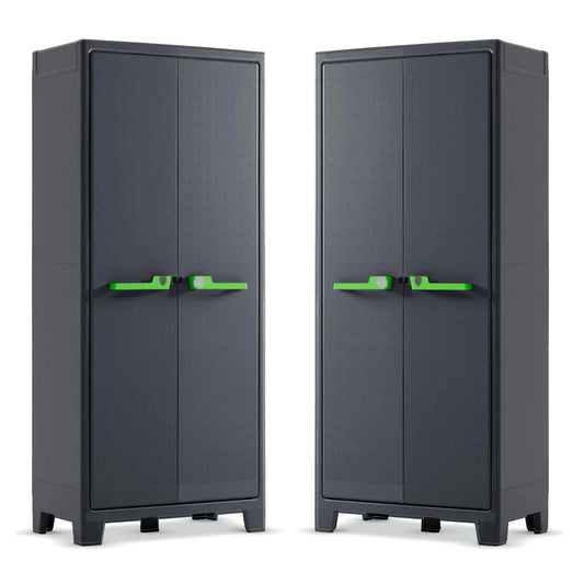 2 x Keter Moby High Storage Cabinets