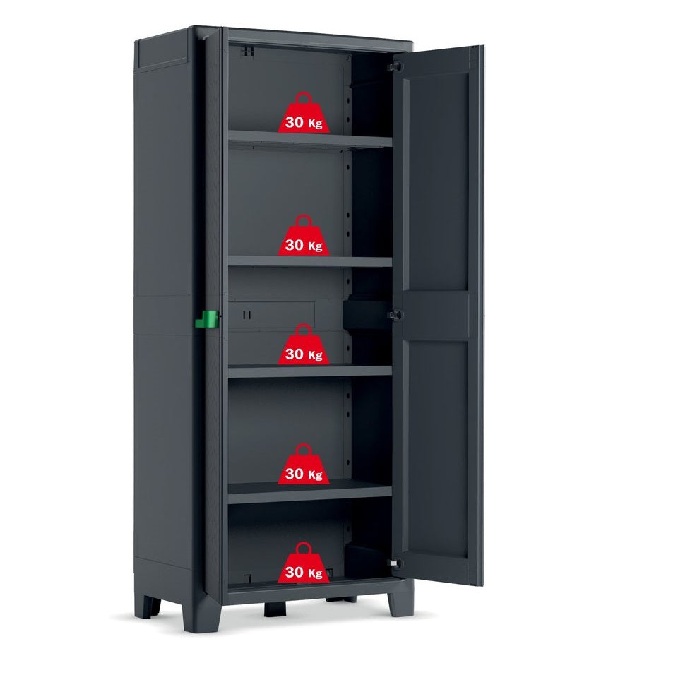 2 x Keter Moby High Storage Cabinets