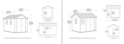 PRE ORDER: OCT. - Keter Apex Shed 7.5x9 - Walnut Look (2.3 x 2.9m)