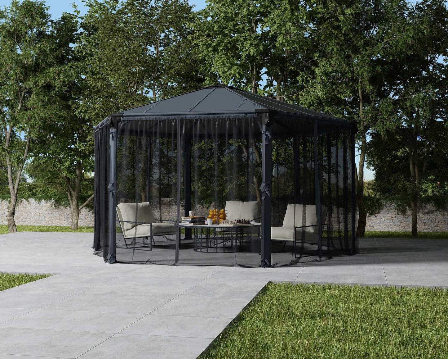 Netting Set for Monaco Hexagon Gazebo