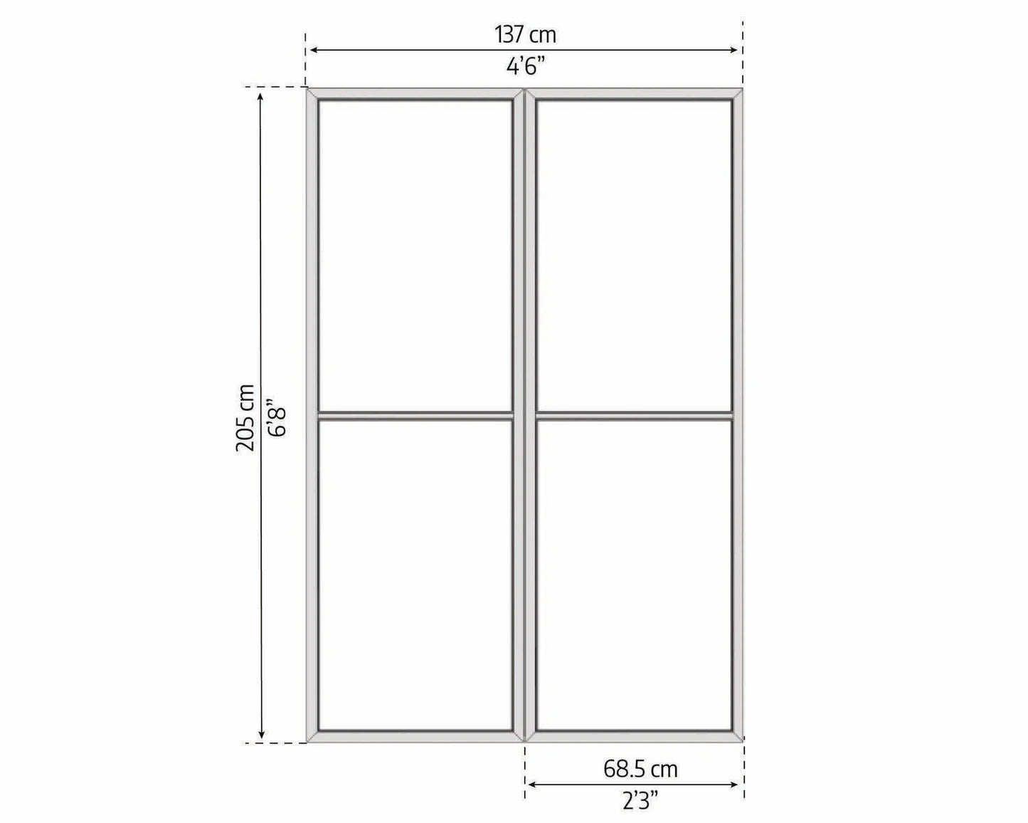 Screen Door Set for Ledro/Garda/Sanremo - White
