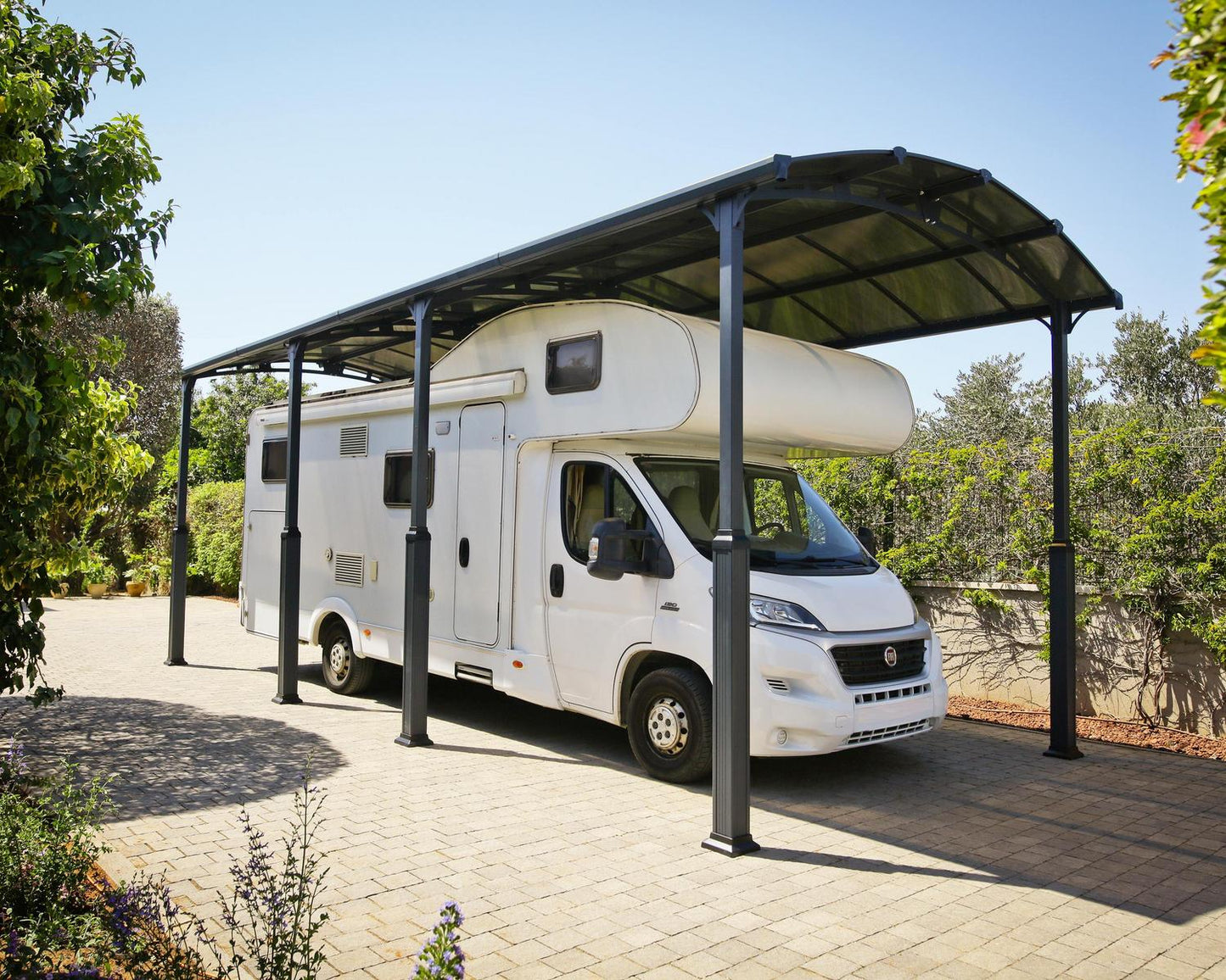Alpine Carport 3.6m x 6.5m - Grey Frame With Grey Roof