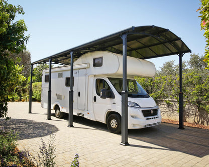 Alpine Carport 3.6m x 6.5m - Grey Frame With Grey Roof