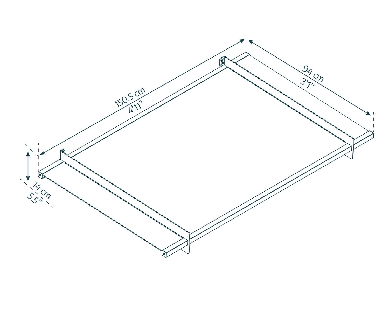 Nancy Door Awning 1.5m x 0.9m - Grey Frame With Clear Panel - mazeproducts