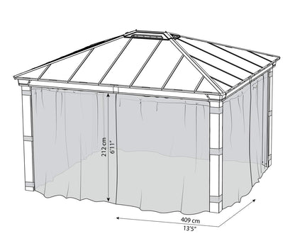 Netting Set for Dallas Gazebo 4.2m x 6m