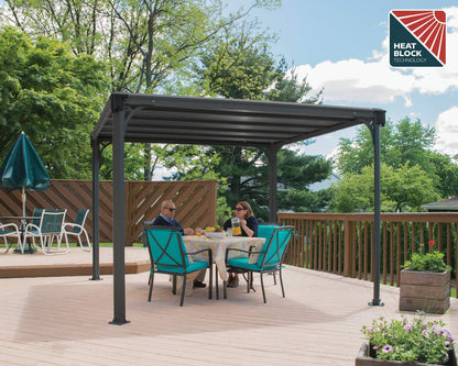 Milano Gazebo 3.1m x 3.1m - Grey Frame With Grey Roof - mazeproducts