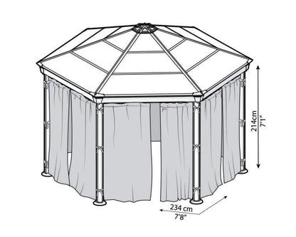 Netting Set for Monaco Hexagon Gazebo