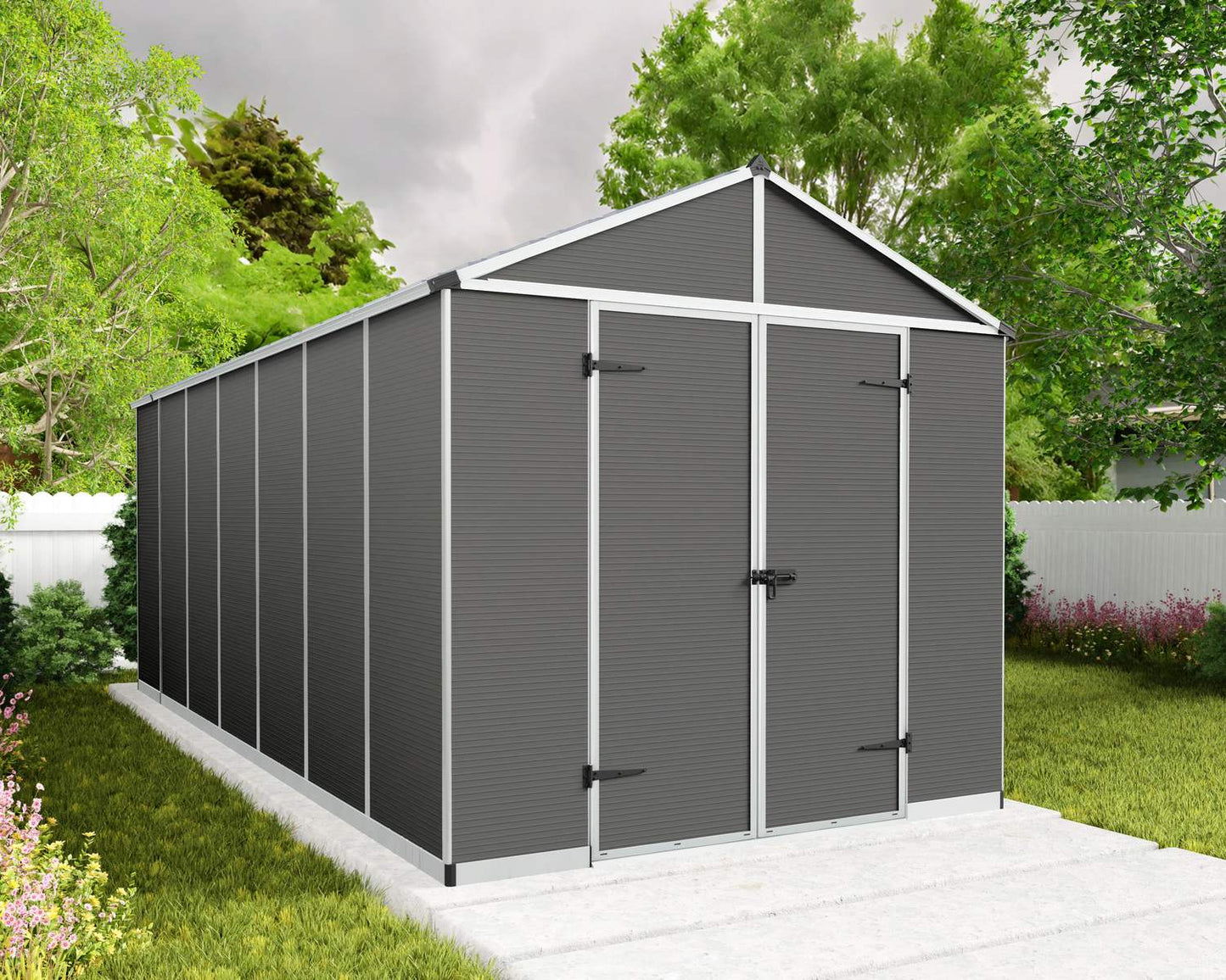 Rubicon Garden Shed 2.4m x 5.3m - Grey