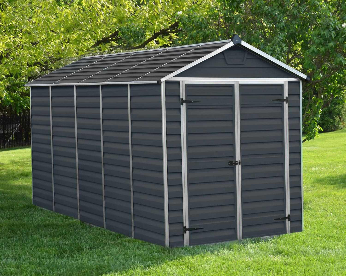 Skylight Garden Shed 1.9m x 3.8m - Midnight Grey