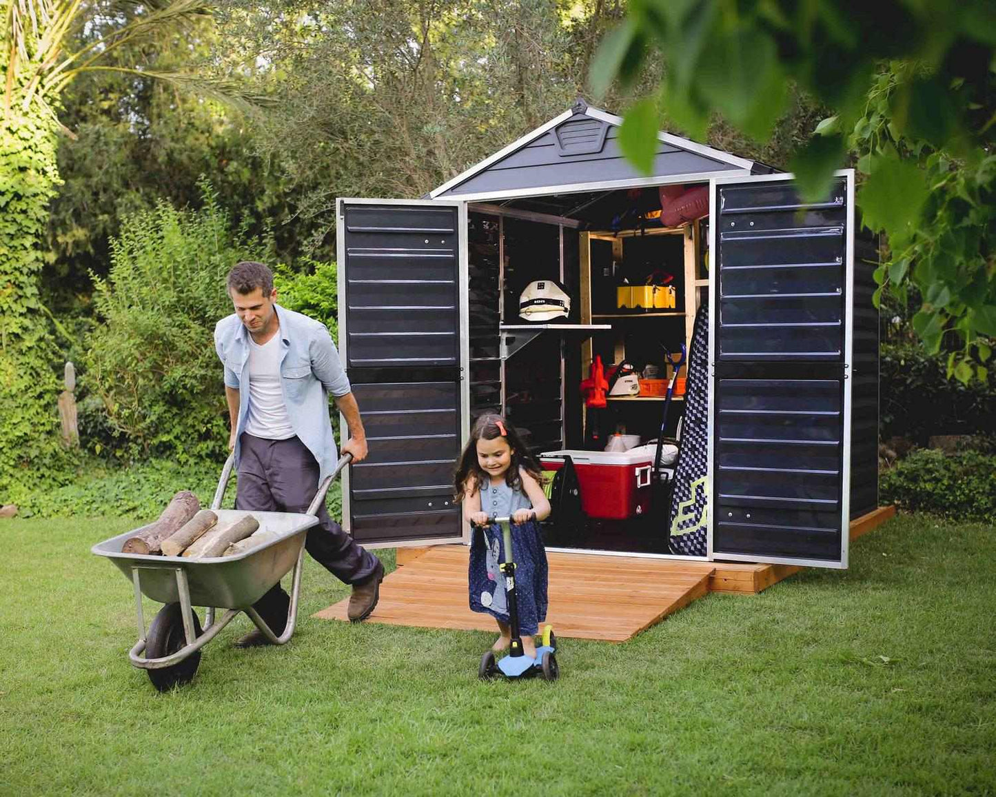 Skylight Garden Shed 1.9m x 2.3m - Midnight Grey