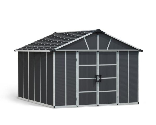 Yukon Garden Shed (NO FLOOR) 3.3m x 4m - Grey