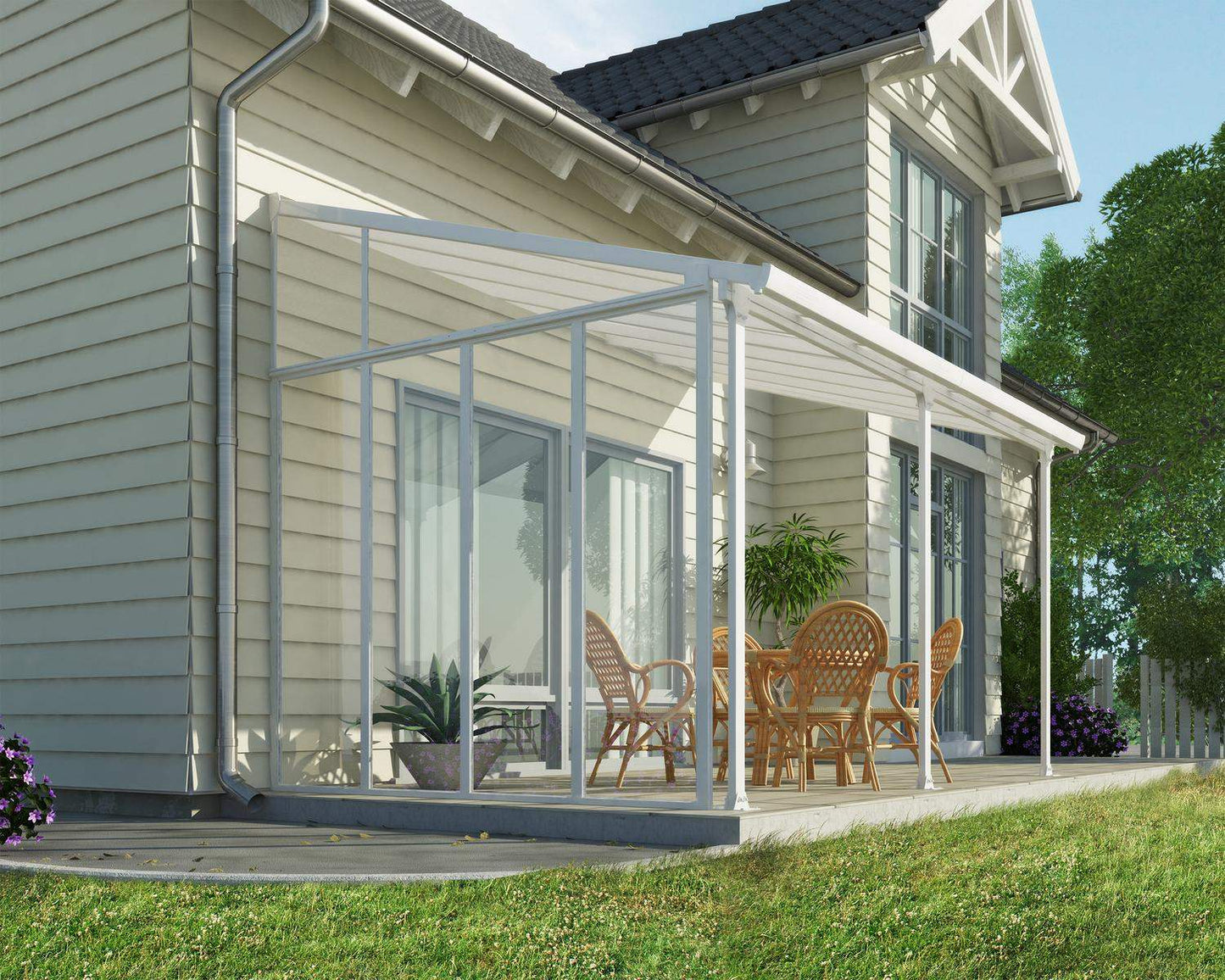 Side Wall for Sierra & Feria Patio Cover 3m - White