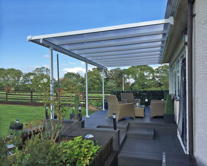 Feria Patio Cover 5.5m x 3m - White Frame With White Roof