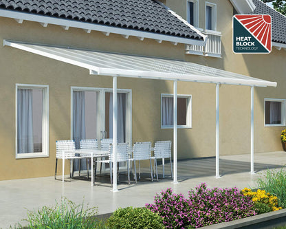 Feria Patio Cover 6.1m x 3m - White Frame With White Roof