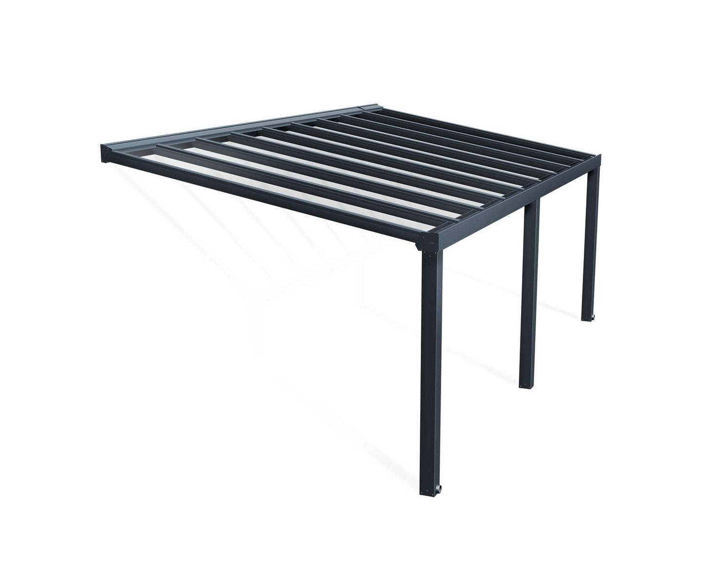 Stockholm Patio Cover 6.6m x 3.4m - Grey Frame With Clear Roof
