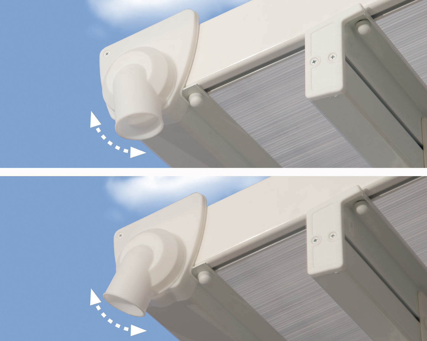 Feria Patio Cover 5.5m x 3m - White Frame With White Roof