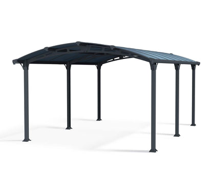 Arcadia Carport 3.6m x 5.1m - Grey Frame With Grey Roof