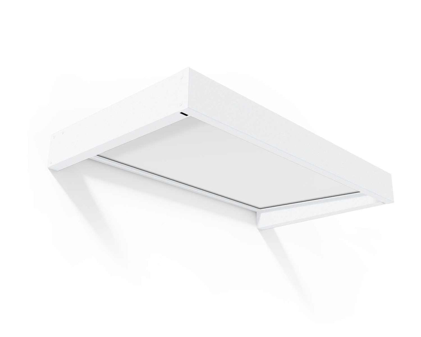 Sophia Door Awning 1.6m x 1m - White Frame With White Opal Panel - mazeproducts