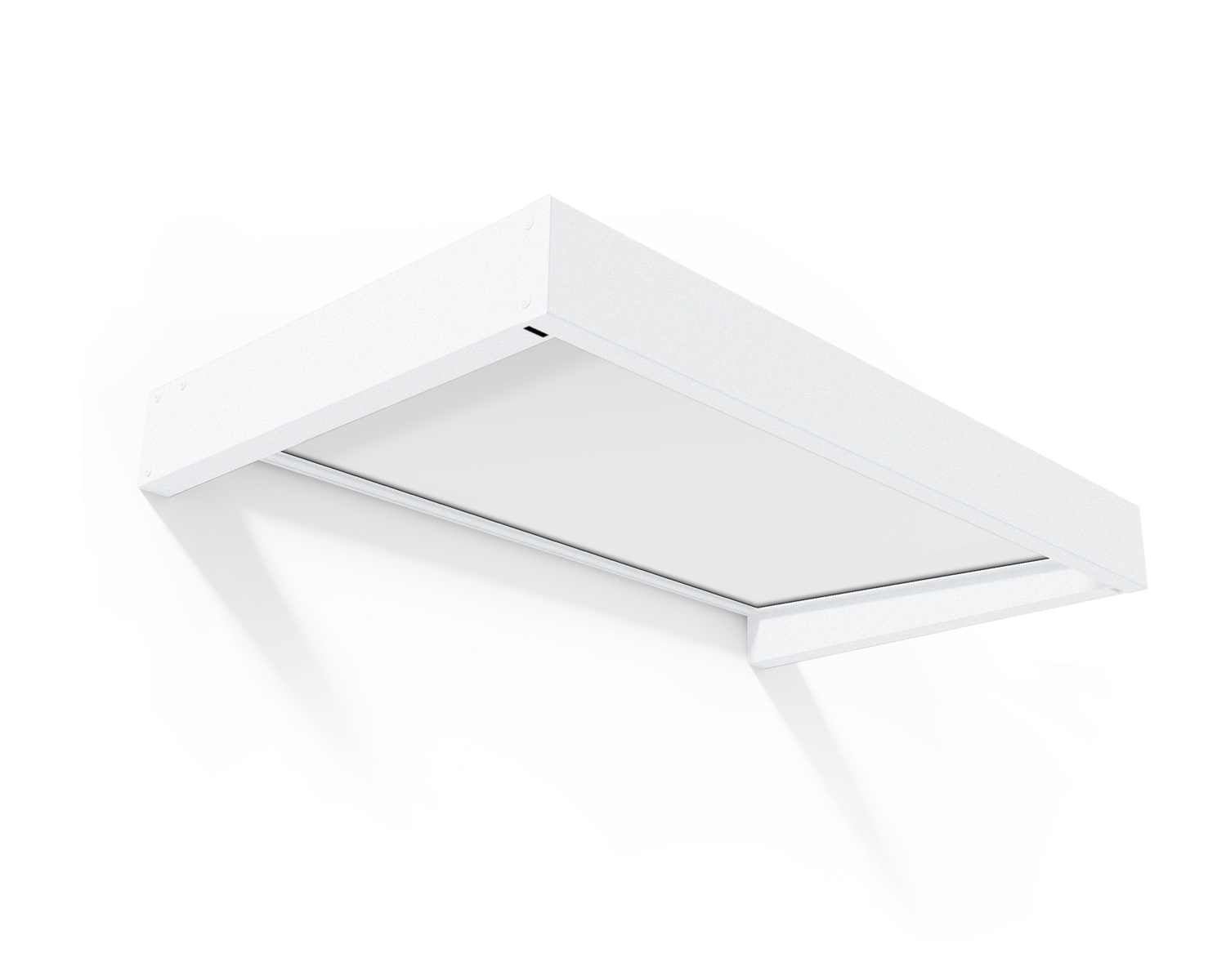 Sophia Door Awning 1.6m x 1m - White Frame With White Opal Panel - mazeproducts