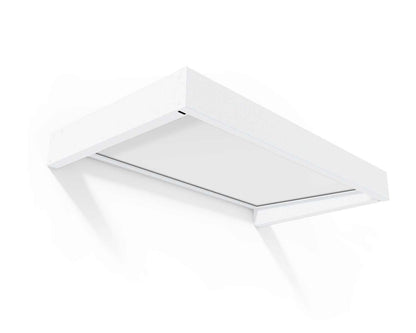Sophia Door Awning 1.6m x 1m - White Frame With White Opal Panel - mazeproducts