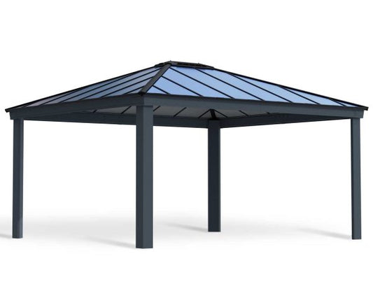 Dallas Gazebo 4.2m x 4.8m - Grey Frame With Grey Roof
