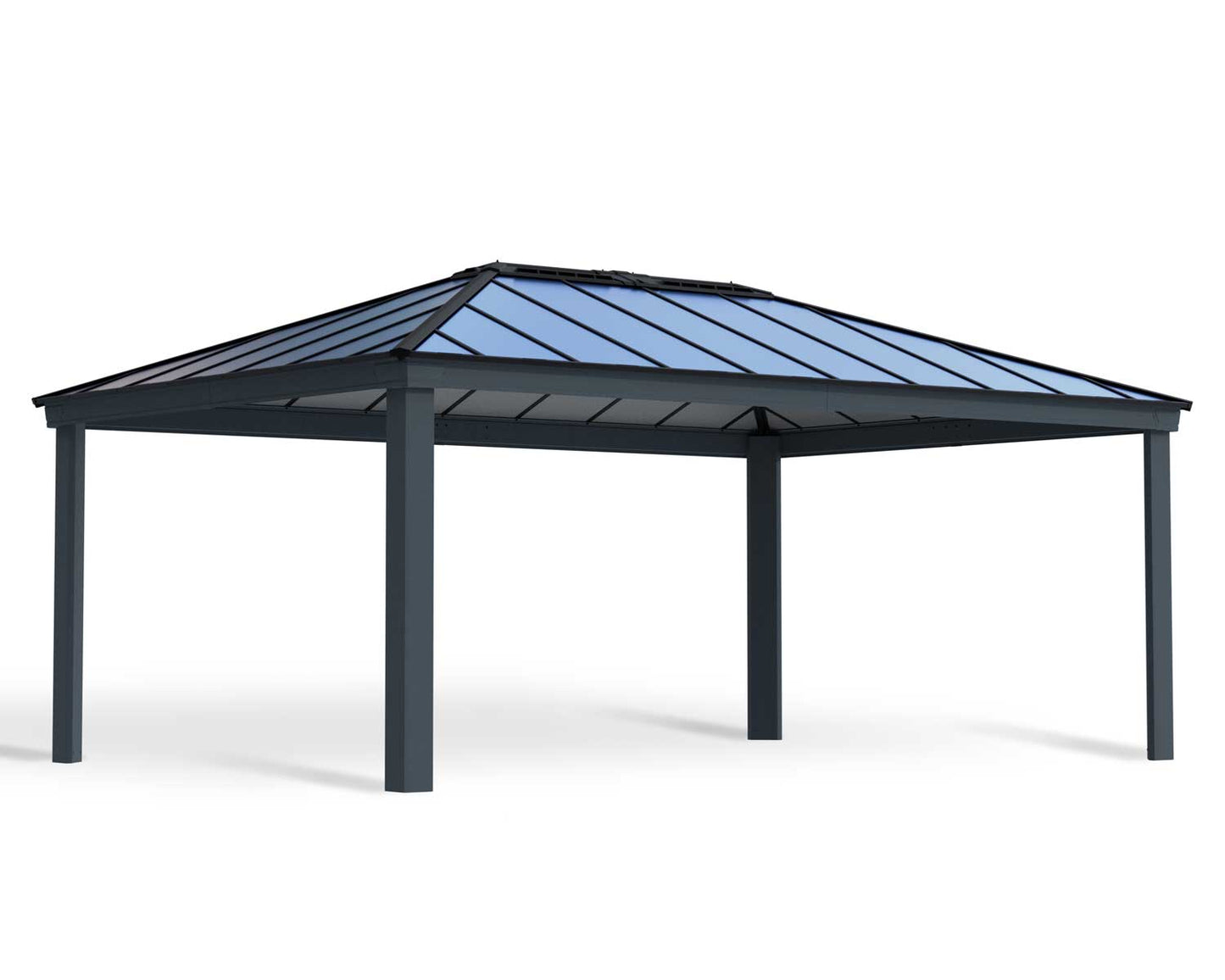 Dallas Gazebo 4.2m x 6.1m - Grey Frame With Grey Roof